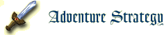 Sword icon with the text 'Adventure Strategy'