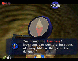 Screenshot of acquiring a compass in-game