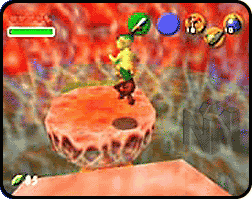 Link carrying Ruto and jumping onto an elevator