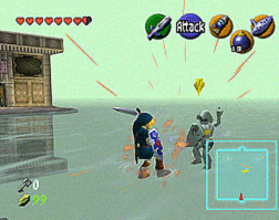 Link fighting against Dark Link.