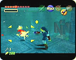 Link fighting a Stinger.