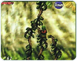 Green fairy near a wall.