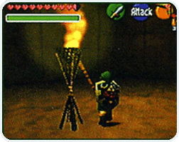 Green fairy near a wall.