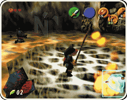 Green fairy near a wall.